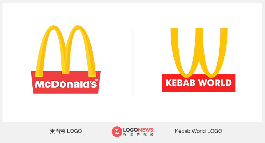 原来,即将开业的 kebab world 直接照搬了麦当劳标志性的黄色m标识