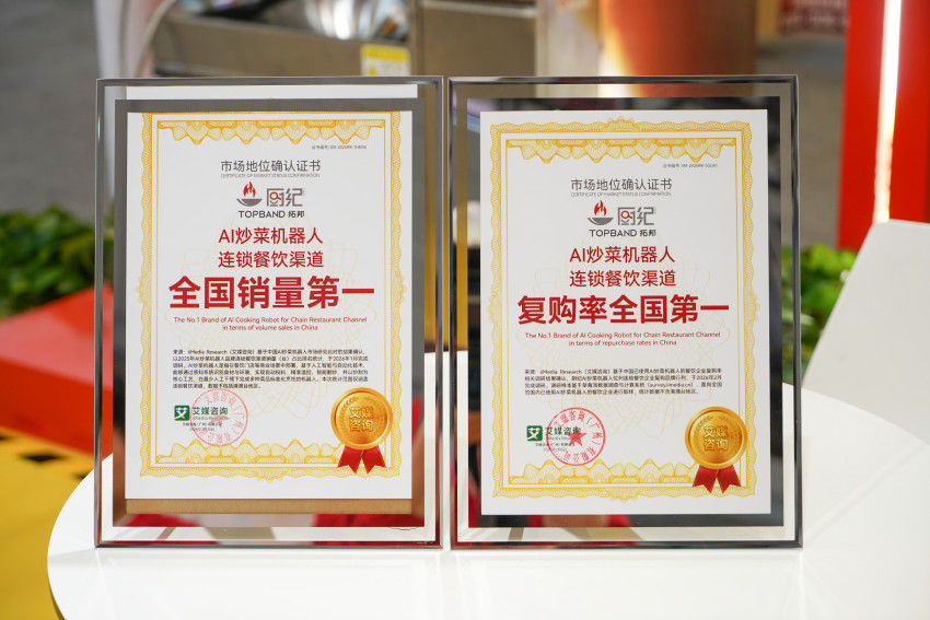 两项市场地位第一认证！厨纪AI炒菜机器人，凭什么成为连锁餐饮的首选？