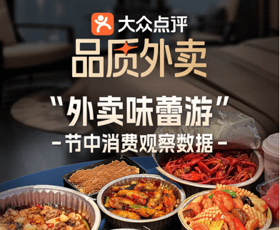 长假已过半！游客从“排队吃”到“外卖吃”，大众点评“品质外卖”美食小城异地用户流量增164%